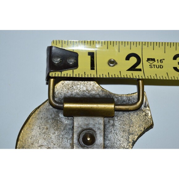 Vintage Unique 1976 Patriotic Eagle Solid Brass Tone Belt Buckle USA 70s - Picture 5 of 5